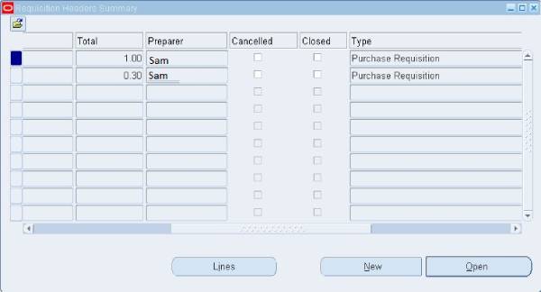 Requisition Header Summary Form-1