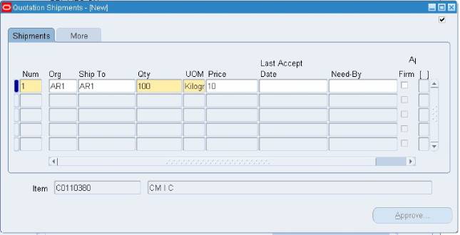 Quotation Shipments