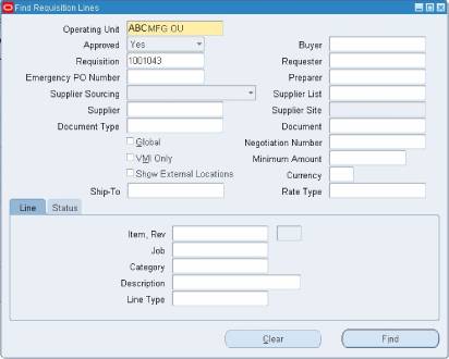  Auto Create REQ to RFQ Find Requisition Lines