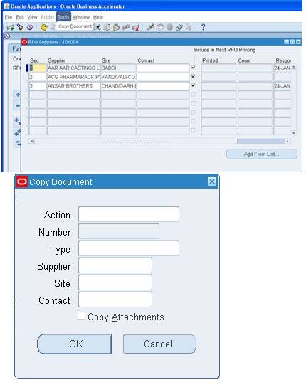 AutoCreate RFQ to Quotations Copy Document