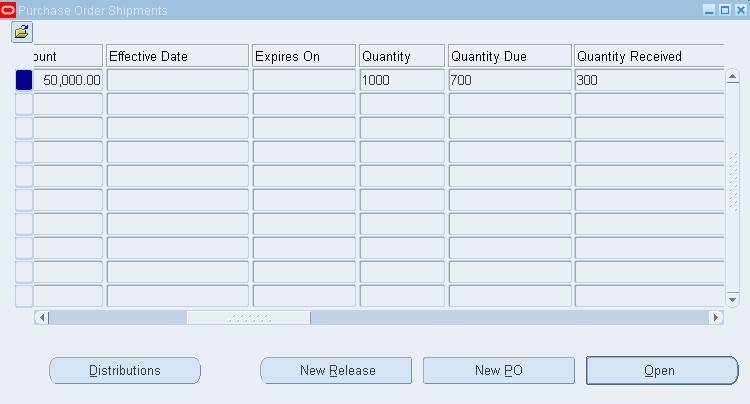 Purchase order Shipments