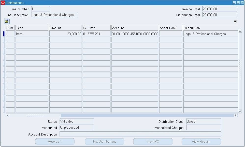 Invoice Distributions