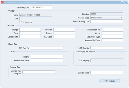 Supplier Additional Information