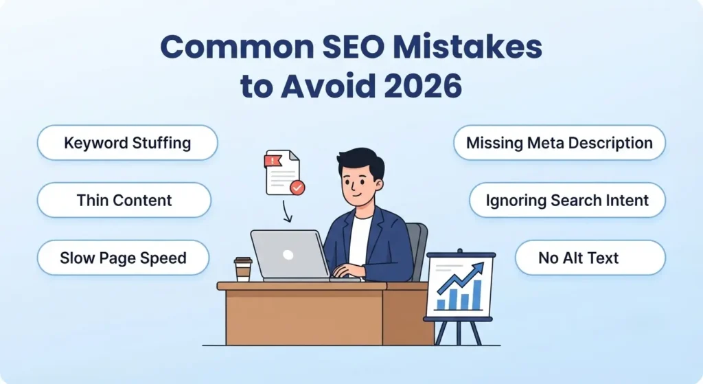 common seo mistakes to avoid 2026