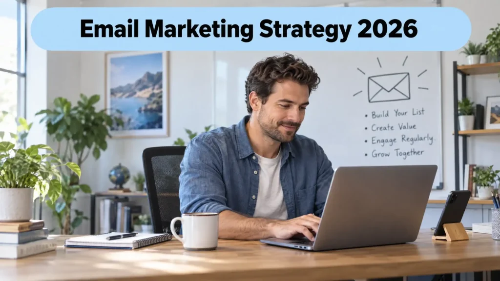 email marketing strategy icon grid 2026