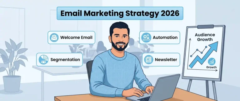 email marketing strategy icon grid 2026