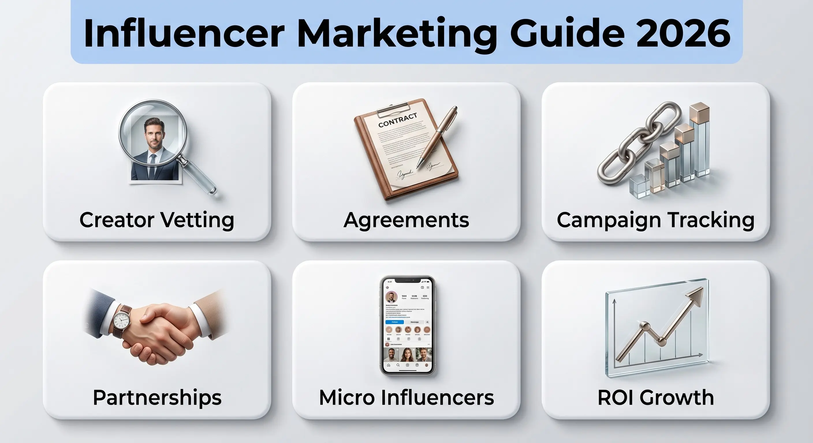 influencer marketing icon grid 2026