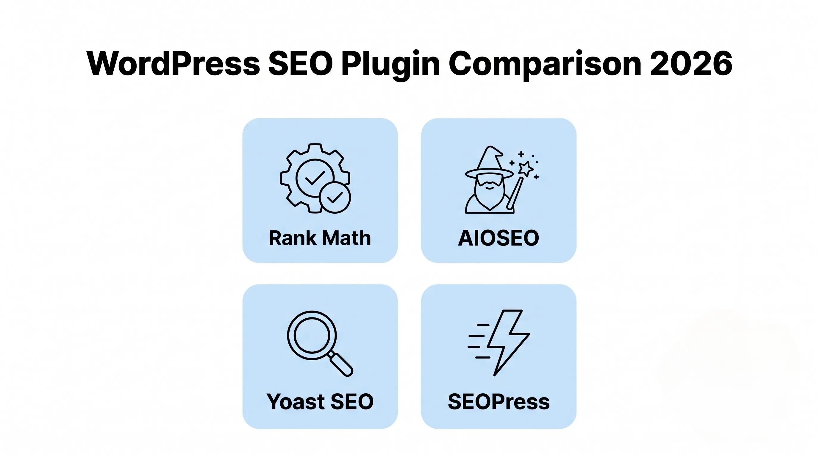 wordpress seo plugin icon grid 2026