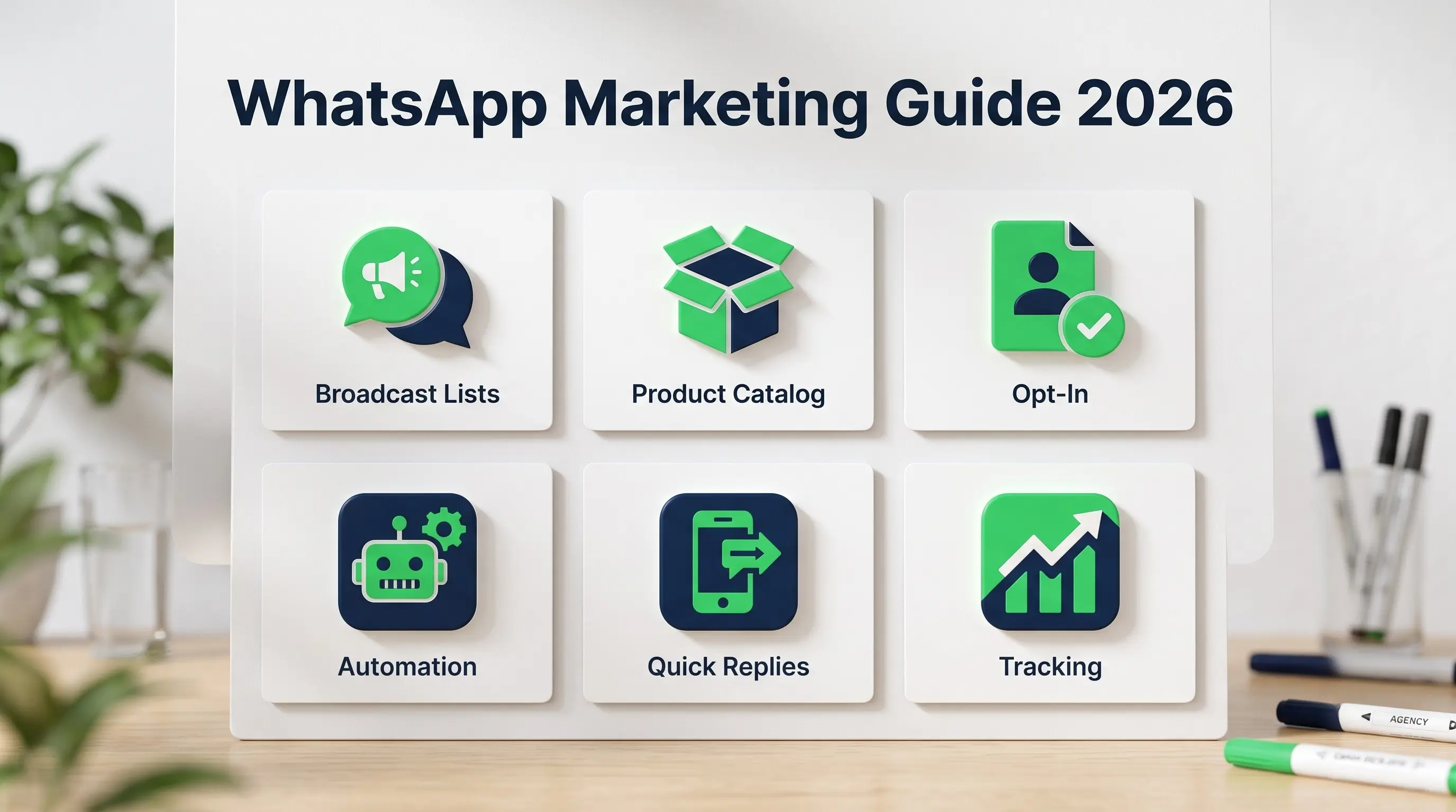 whatsapp marketing icon grid 2026